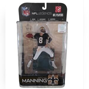 2009 Mcfarlane NFL Legends Archie Manning New Orleans Saints Action Figure NEW